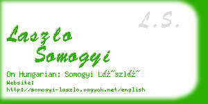 laszlo somogyi business card